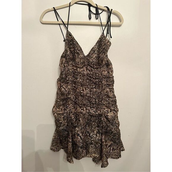 Free people Sierra Lace Mini Dress in Sand Combo size 6 - Picture 3 of 7